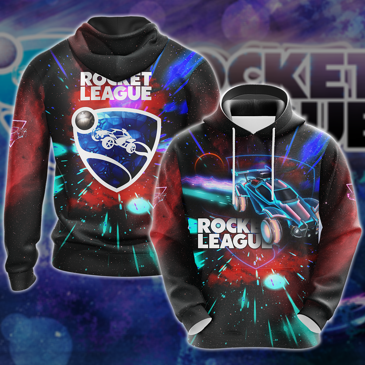 Rocket League Video Game 3D All Over Print T-shirt Tank Top Zip Hoodie Pullover Hoodie Hawaiian Shirt Beach Shorts Jogger Hoodie
