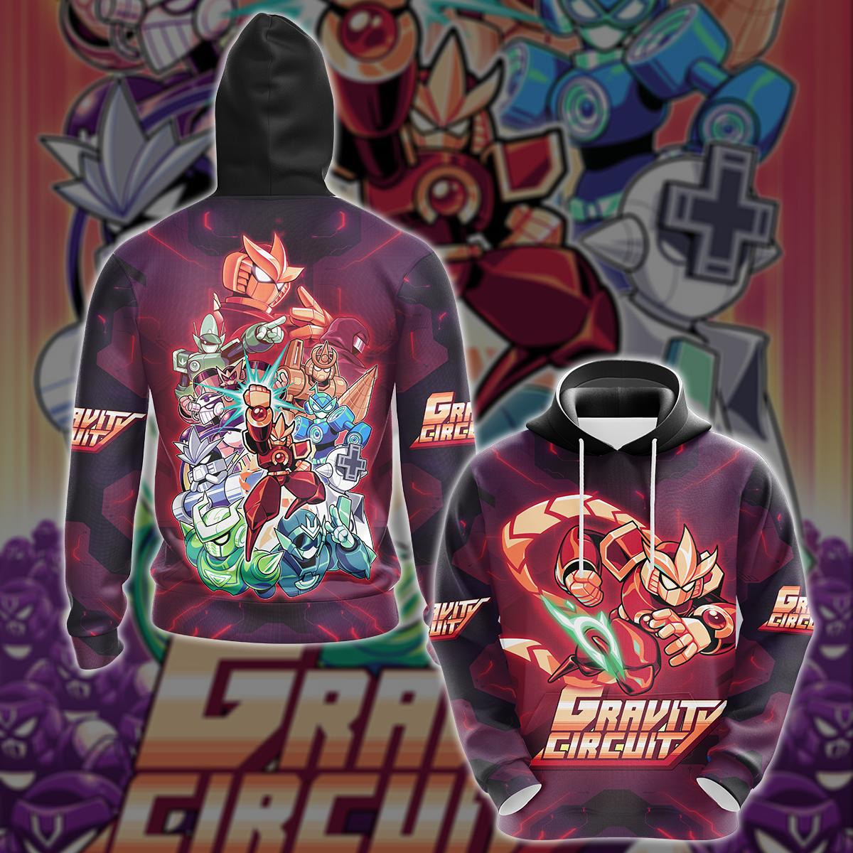 Gravity Circuit Video Game 3D All Over Printed T-shirt Tank Top Zip Hoodie Pullover Hoodie Hawaiian Shirt Beach Shorts Jogger Hoodie