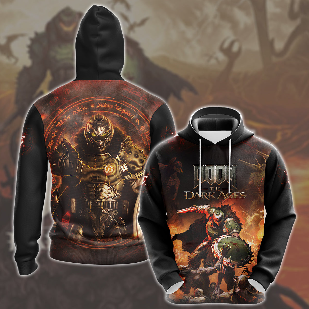 Doom: The Dark Ages Video Game All Over Printed T-shirt Tank Top Zip Hoodie Pullover Hoodie Hawaiian Shirt Beach Shorts Joggers Hoodie