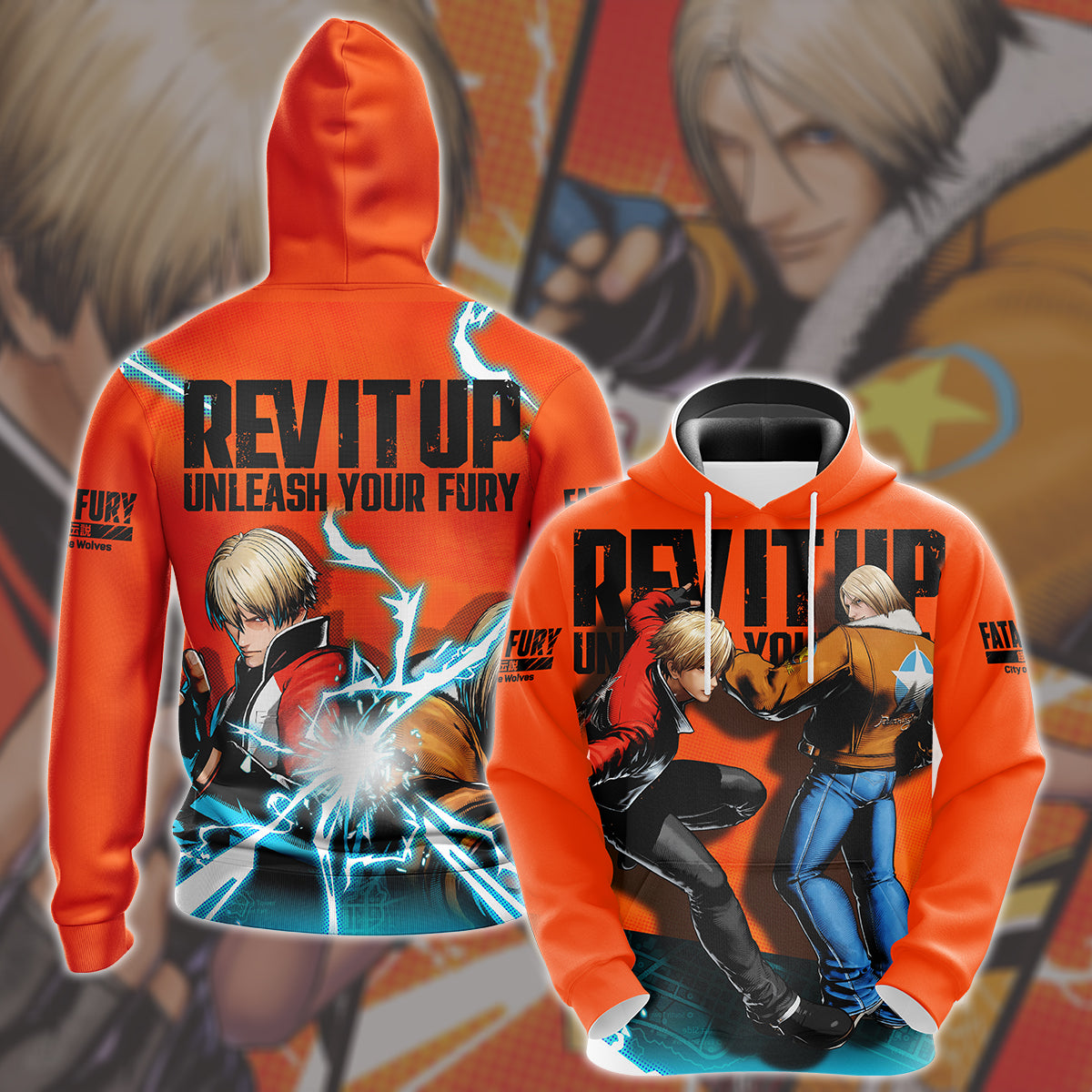 Fatal Fury: City of the Wolves Video Game All Over Printed T-shirt Tank Top Zip Hoodie Pullover Hoodie Hawaiian Shirt Beach Shorts Joggers Hoodie