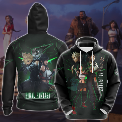 Final Fantasy VII Video Game 3D All Over Printed T-shirt Tank Top Zip Hoodie Pullover Hoodie Hawaiian Shirt Beach Shorts Joggers Hoodie