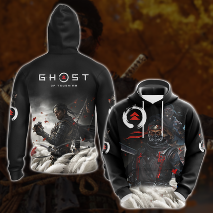 Ghost of Tsushima Video Game 3D All Over Printed T-shirt Tank Top Zip Hoodie Pullover Hoodie Hawaiian Shirt Beach Shorts Jogger Hoodie
