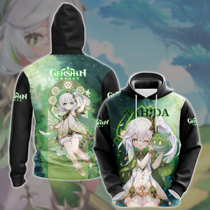 Genshin Impact Nahida Video Game All Over Printed T-shirt Tank Top Zip Hoodie Pullover Hoodie Hawaiian Shirt Beach Shorts Joggers Hoodie S 