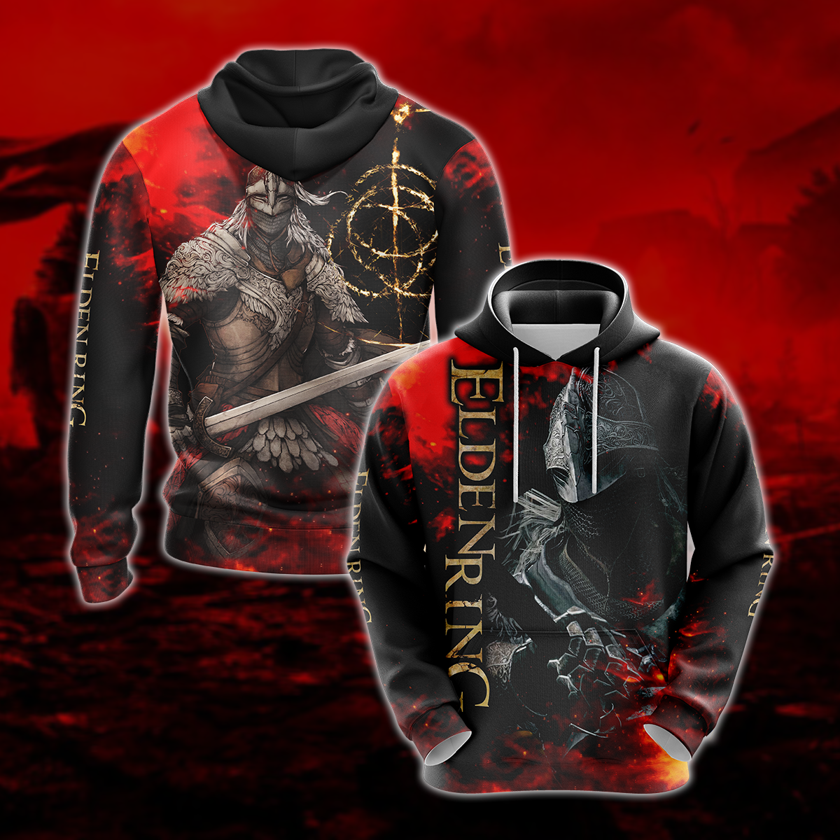 Elden Ring 3D All Over Print T-shirt Tank Top Zip Hoodie Pullover Hoodie Hawaiian Shirt Beach Shorts Jogger Hoodie