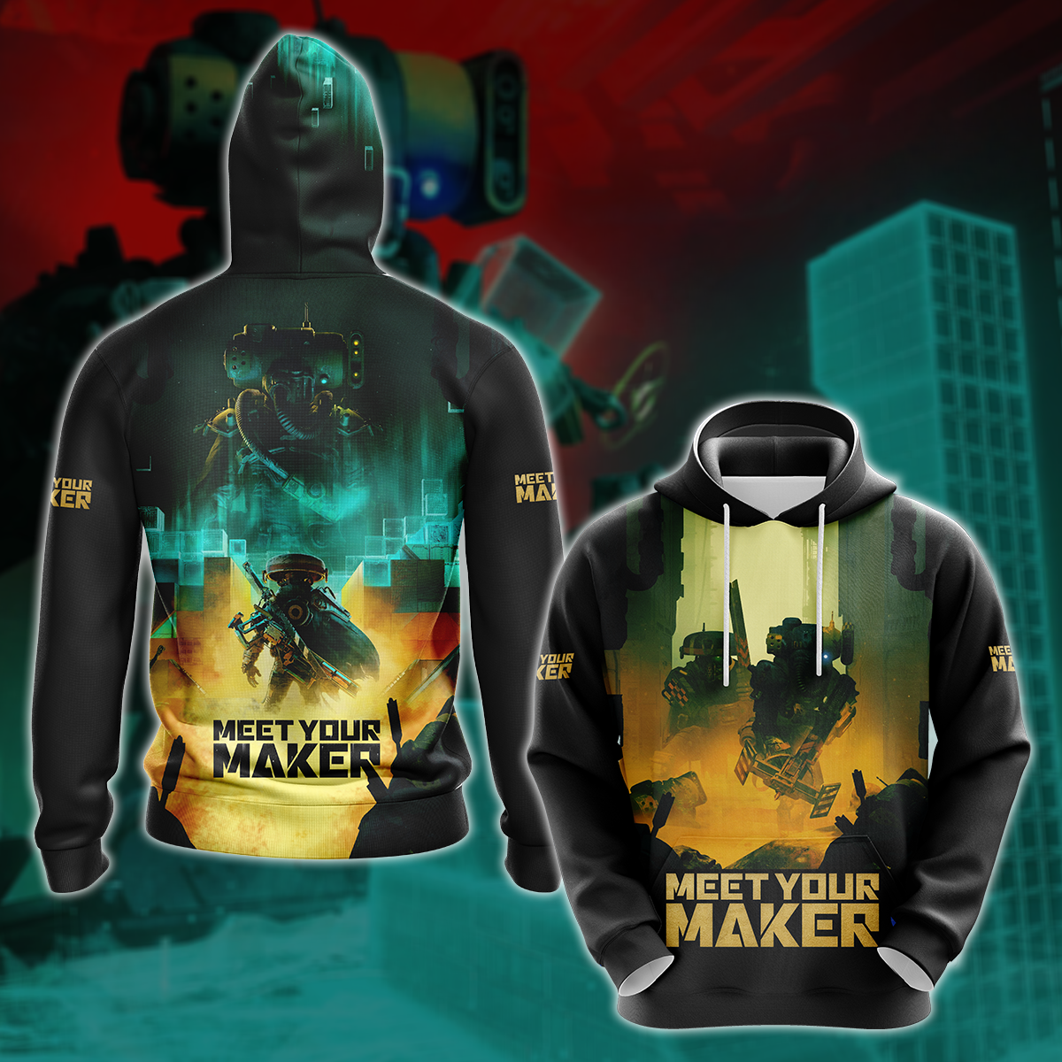 Meet Your Maker Video Game 3D All Over Printed T-shirt Tank Top Zip Hoodie Pullover Hoodie Hawaiian Shirt Beach Shorts Jogger Hoodie