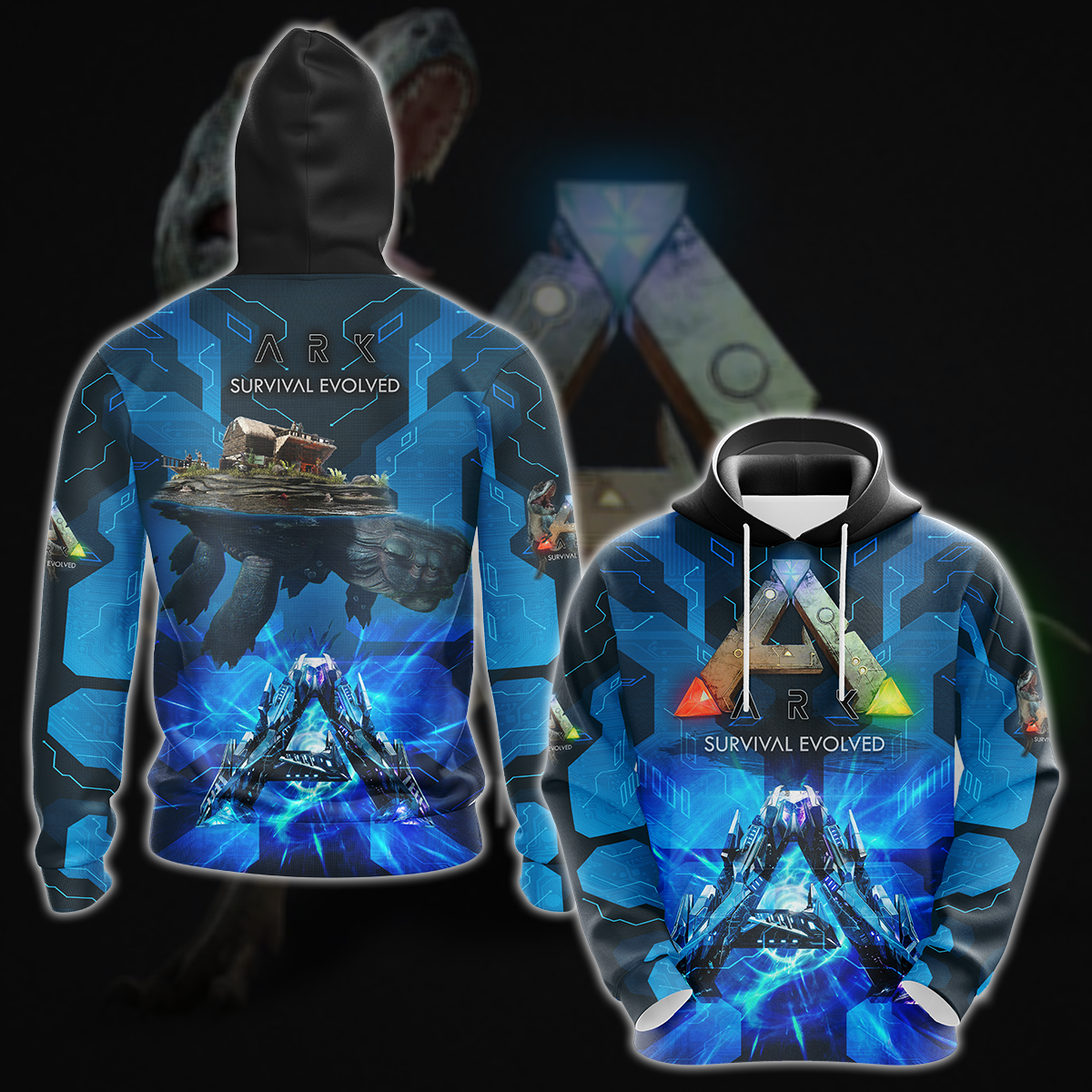 ARK: Survival Evolved Video Game 3D All Over Printed T-shirt Tank Top Zip Hoodie Pullover Hoodie Hawaiian Shirt Beach Shorts Jogger Hoodie