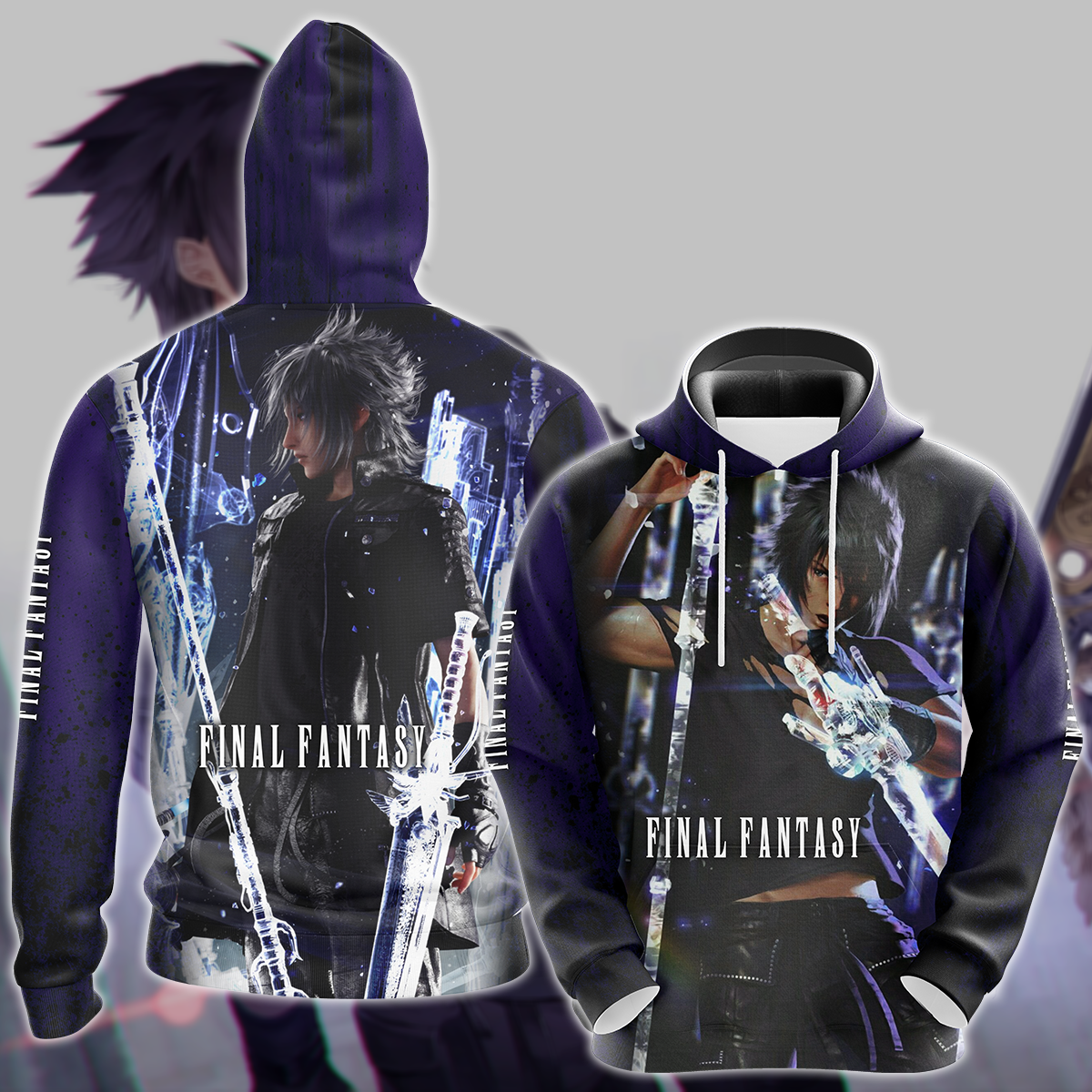 Final Fantasy XV Noctis Video Game 3D All Over Print T-shirt Tank Top Zip Hoodie Pullover Hoodie Hawaiian Shirt Beach Shorts Jogger Hoodie
