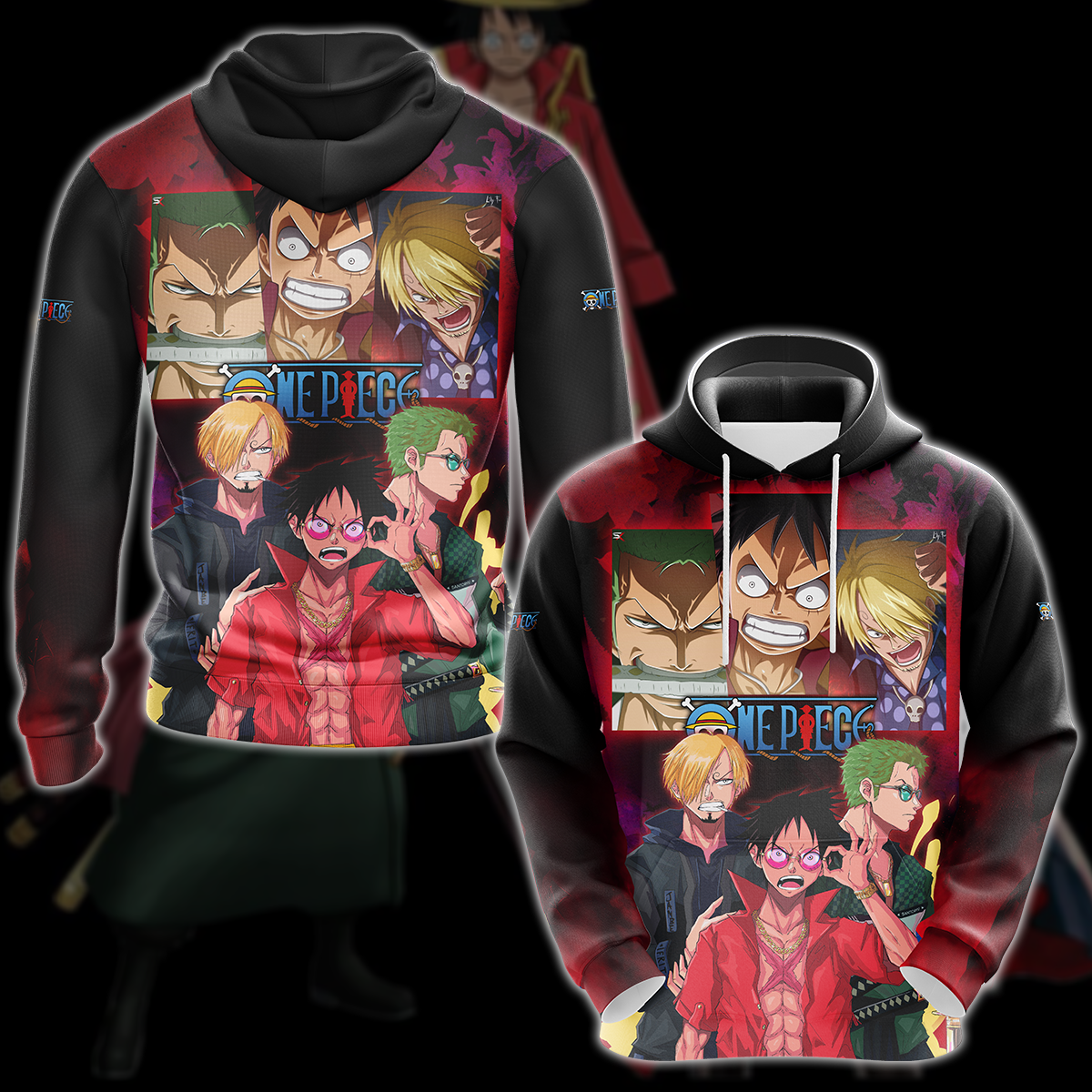 One Piece Luffy Sanji Zoro Anime Manga 3D All Over Print T-shirt Tank Top Zip Hoodie Pullover Hoodie Hawaiian Shirt Beach Shorts Jogger Hoodie