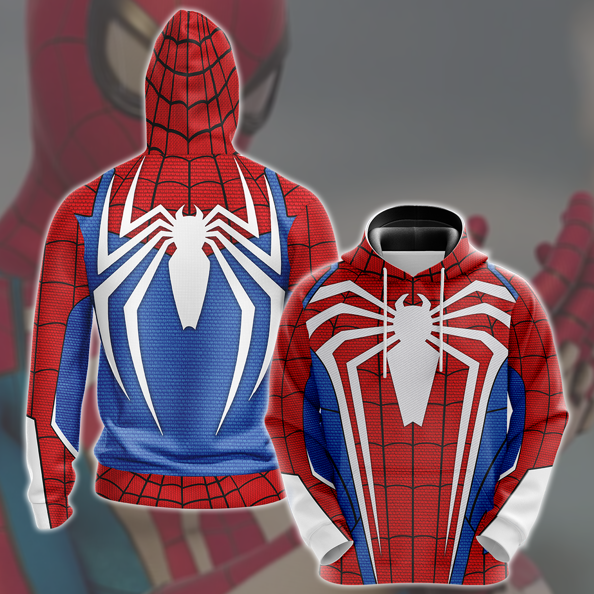 Spider-Man 2 Peter Parker Advanced Suit 2.0 Cosplay Video Game All Over Printed T-shirt Tank Top Zip Hoodie Pullover Hoodie Hawaiian Shirt Beach Shorts Joggers Hoodie