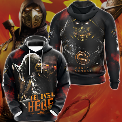 Mortal Kombat: Scorpion 3D All Over Print T-shirt Tank Top Zip Hoodie Pullover Hoodie Hawaiian Shirt Beach Shorts Jogger Hoodie