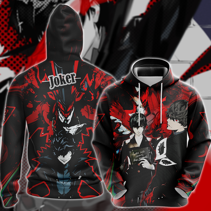 Persona 5 Strikers Joker Video Game 3D All Over Print T-shirt Tank Top Zip Hoodie Pullover Hoodie Hawaiian Shirt Beach Shorts Jogger Hoodie