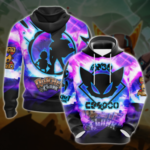 Ratchet & Clank All Over Print T-shirt Tank Top Zip Hoodie Pullover Hoodie Hawaiian Shirt Hoodie S 