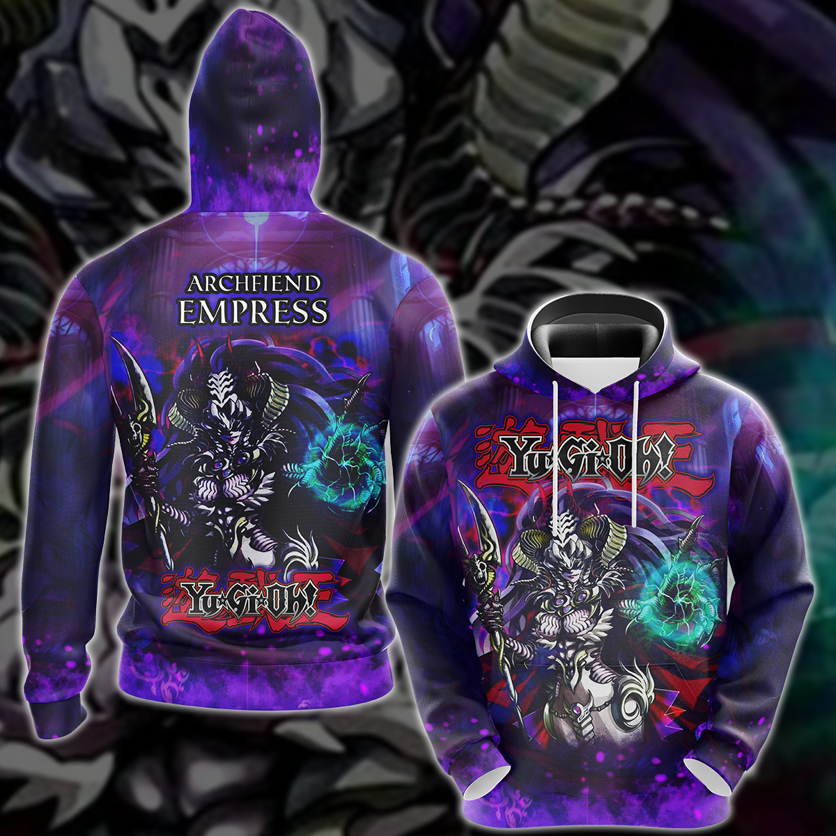 Yu-Gi-Oh! Archfiend Empress Video Game 3D All Over Print T-shirt Tank Top Zip Hoodie Pullover Hoodie Hawaiian Shirt Beach Shorts Jogger Hoodie