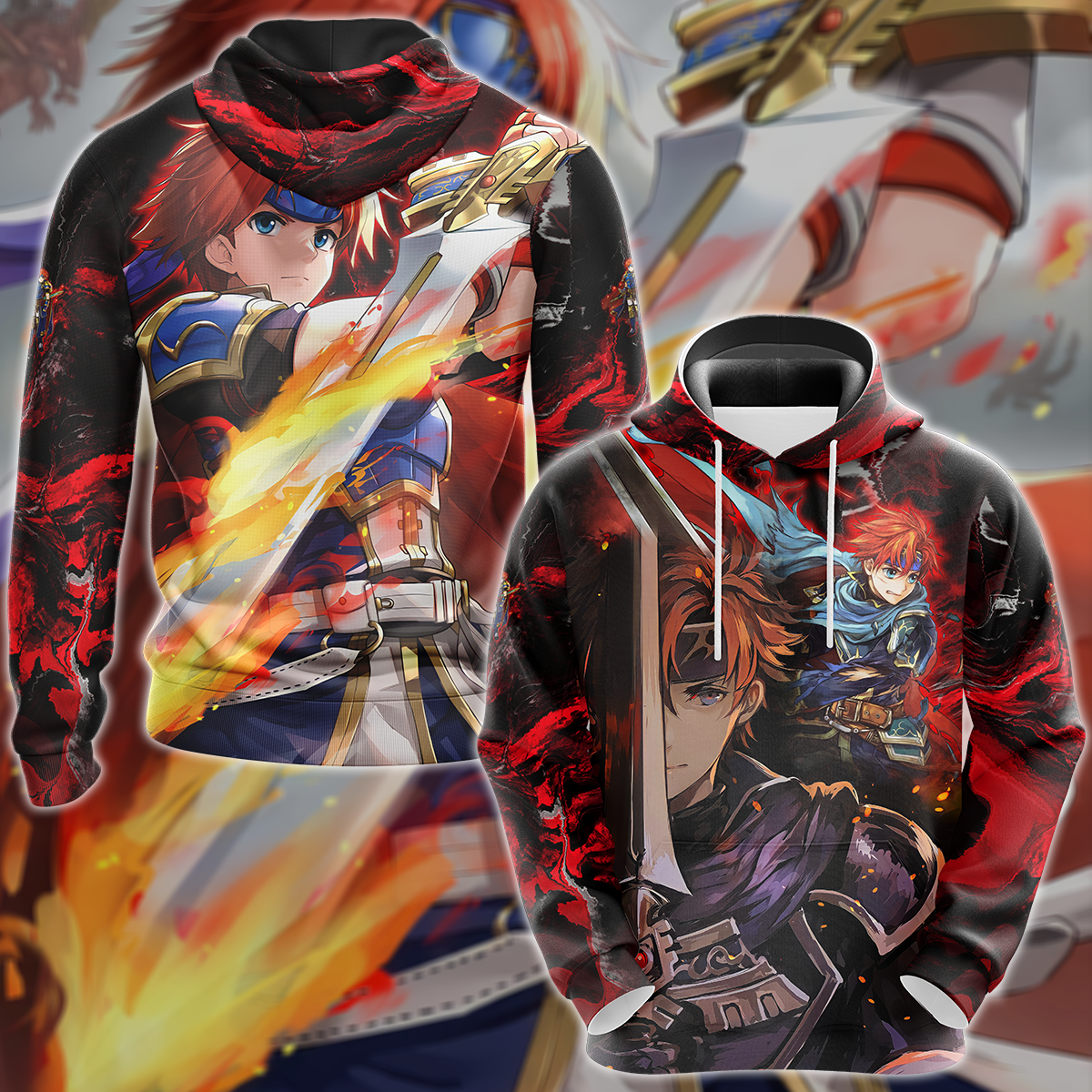 Fire Emblem Roy Video Game 3D All Over Print T-shirt Tank Top Zip Hoodie Pullover Hoodie Hawaiian Shirt Beach Shorts Jogger Hoodie