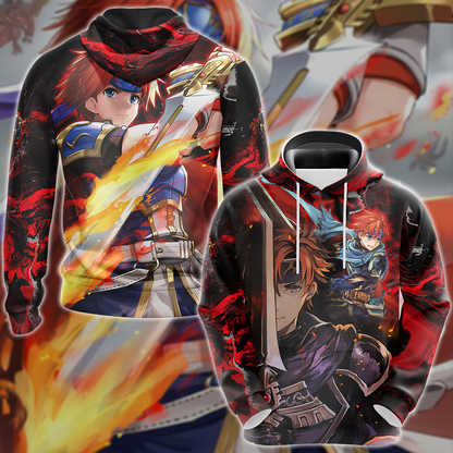 Fire Emblem Roy Video Game 3D All Over Print T-shirt Tank Top Zip Hoodie Pullover Hoodie Hawaiian Shirt Beach Shorts Jogger Hoodie