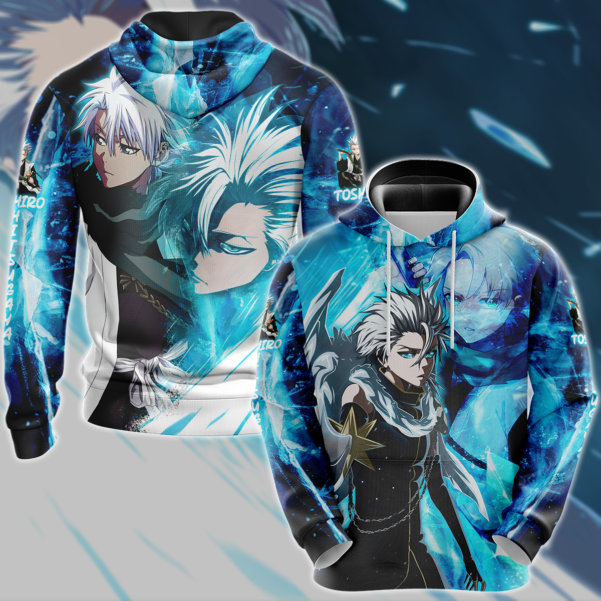 Bleach Toshiro Hitsugaya Anime Manga 3D All Over Print T-shirt Tank Top Zip Hoodie Pullover Hoodie Hawaiian Shirt Beach Shorts Jogger Hoodie