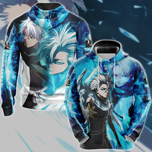 Bleach Toshiro Hitsugaya Anime Manga 3D All Over Print T-shirt Tank Top Zip Hoodie Pullover Hoodie Hawaiian Shirt Beach Shorts Jogger Hoodie S 