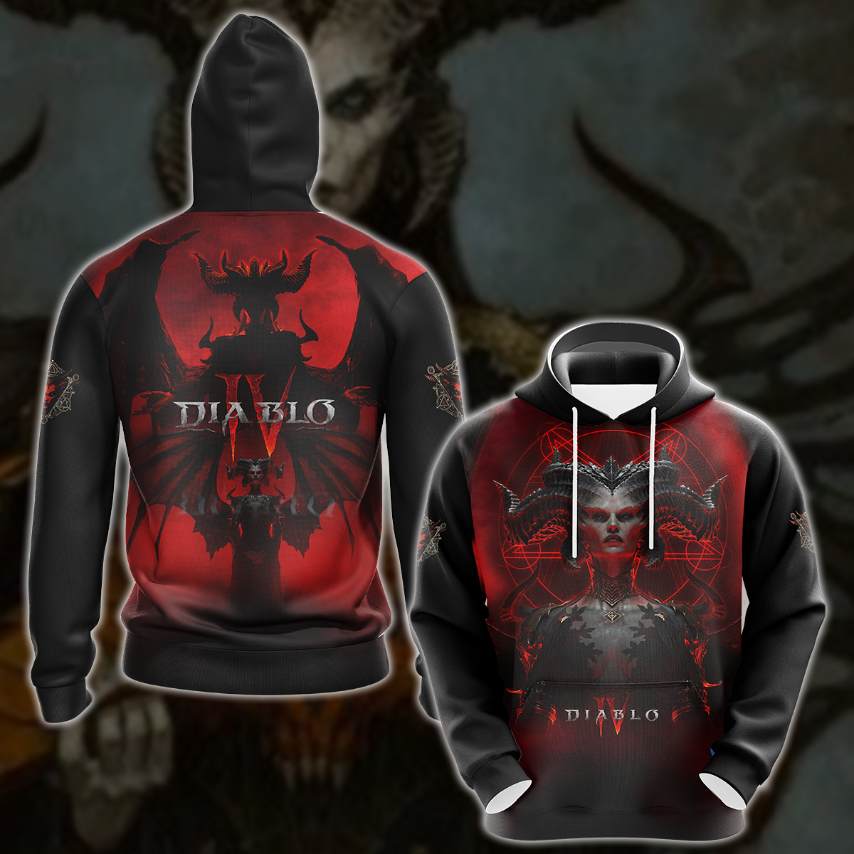 Diablo IV Lilith Video Game 3D All Over Printed T-shirt Tank Top Zip Hoodie Pullover Hoodie Hawaiian Shirt Beach Shorts Jogger Hoodie