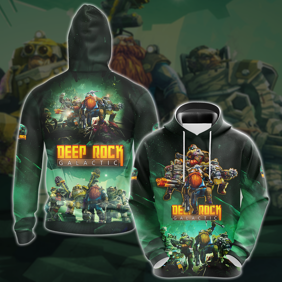 Deep Rock Galactic Video Game 3D All Over Printed T-shirt Tank Top Zip Hoodie Pullover Hoodie Hawaiian Shirt Beach Shorts Jogger Hoodie