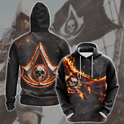 Assassin's Creed Black Flag Video Game All Over Printed T-shirt Tank Top Zip Hoodie Pullover Hoodie Hawaiian Shirt Beach Shorts Joggers Hoodie