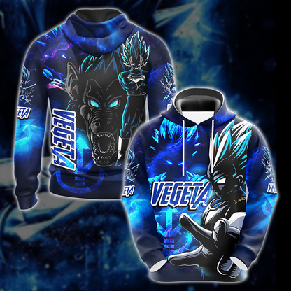 Dragon Ball Vegeta All Over Print T-shirt Tank Top Zip Hoodie Pullover Hoodie Hawaiian Shirt Hoodie