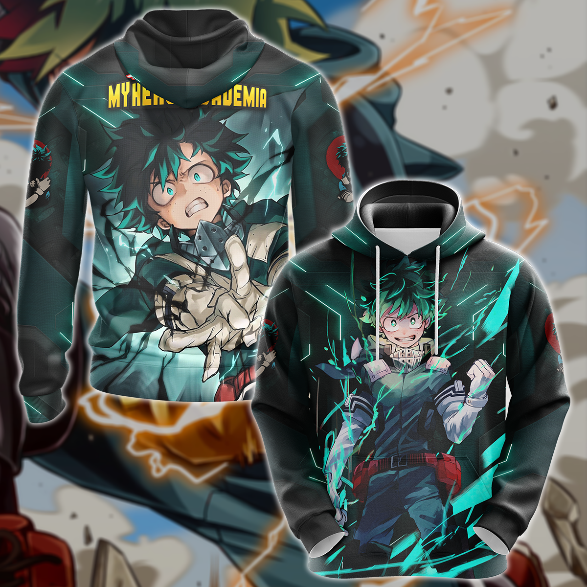 My Hero Academia Deku Midoriya Izuku 3D All Over Print T-shirt Tank Top Zip Hoodie Pullover Hoodie Hawaiian Shirt Beach Shorts Jogger Hoodie