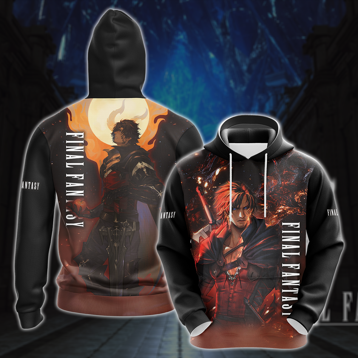 Final Fantasy XVI Video Game All-Over T-shirt Hoodie Tank Top Hawaiian Shirt Beach Shorts Joggers Hoodie