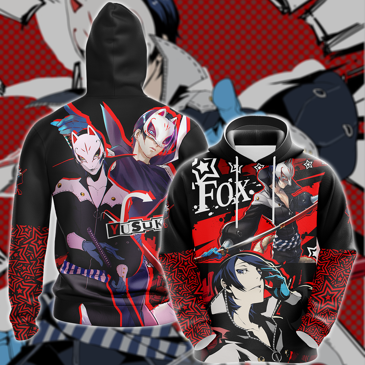 Persona 5 Strikers Yusuke Kitagawa Video Game 3D All Over Print T-shirt Tank Top Zip Hoodie Pullover Hoodie Hawaiian Shirt Beach Shorts Jogger Hoodie