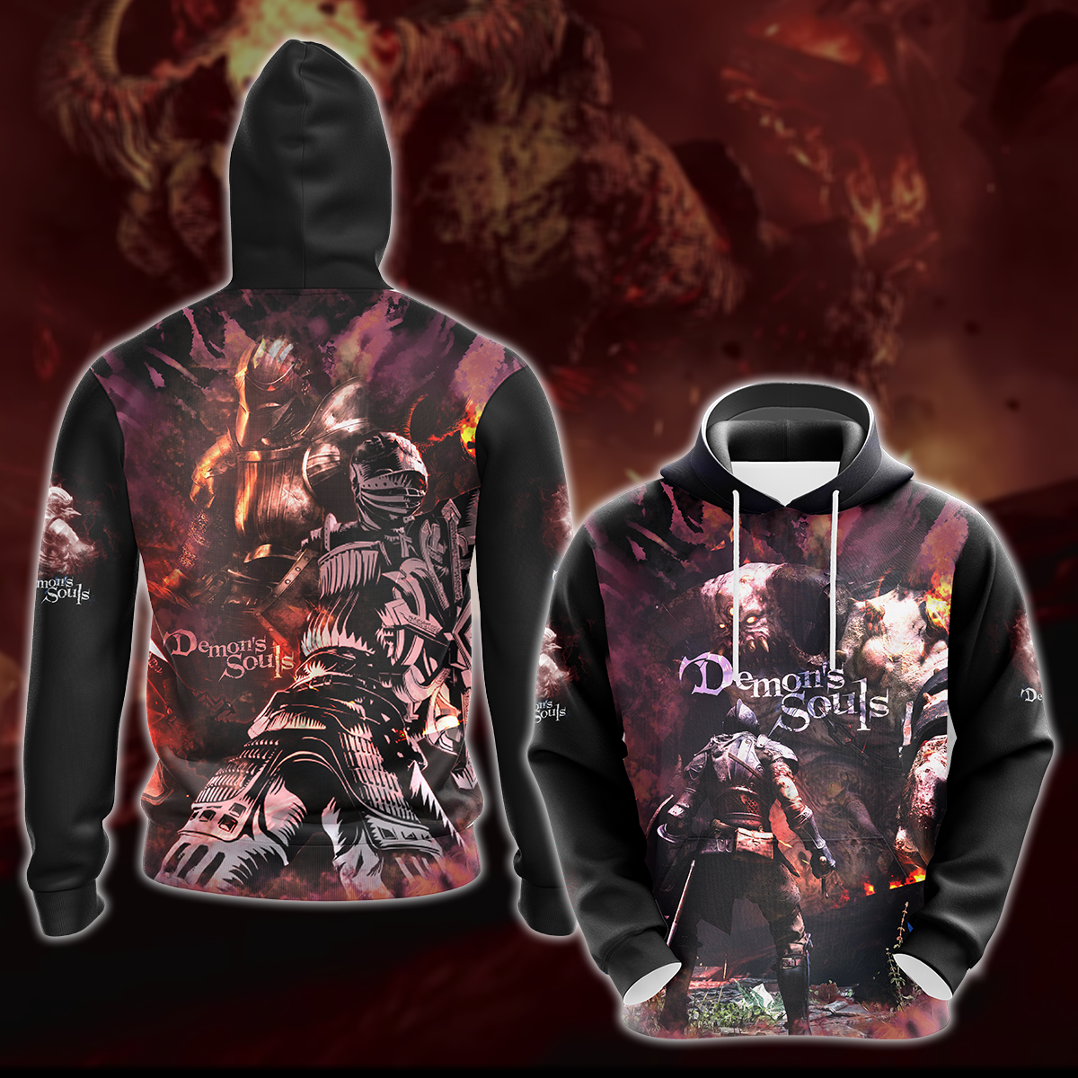 Demon's Souls Video Game 3D All Over Printed T-shirt Tank Top Zip Hoodie Pullover Hoodie Hawaiian Shirt Beach Shorts Jogger Hoodie