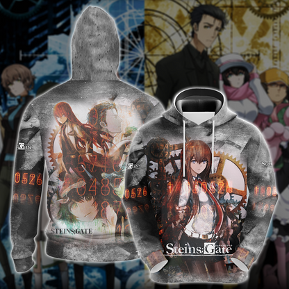 Steins;Gate Anime All-Over T-shirt Hoodie Tank Top Hawaiian Shirt Beach Shorts Joggers Hoodie