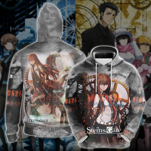 Steins;Gate Anime All-Over T-shirt Hoodie Tank Top Hawaiian Shirt Beach Shorts Joggers Hoodie S 