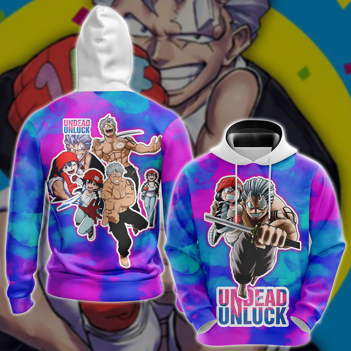 Undead Unluck Anime Manga 3D All Over Printed T-shirt Tank Top Zip Hoodie Pullover Hoodie Hawaiian Shirt Beach Shorts Jogger Hoodie
