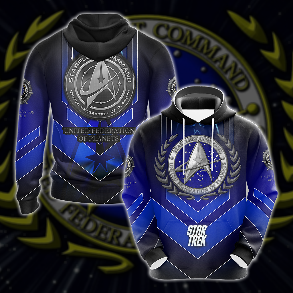 Star Trek United Federation of Planets All Over Print T-shirt Tank Top Zip Hoodie Pullover Hoodie Hawaiian Shirt Hoodie