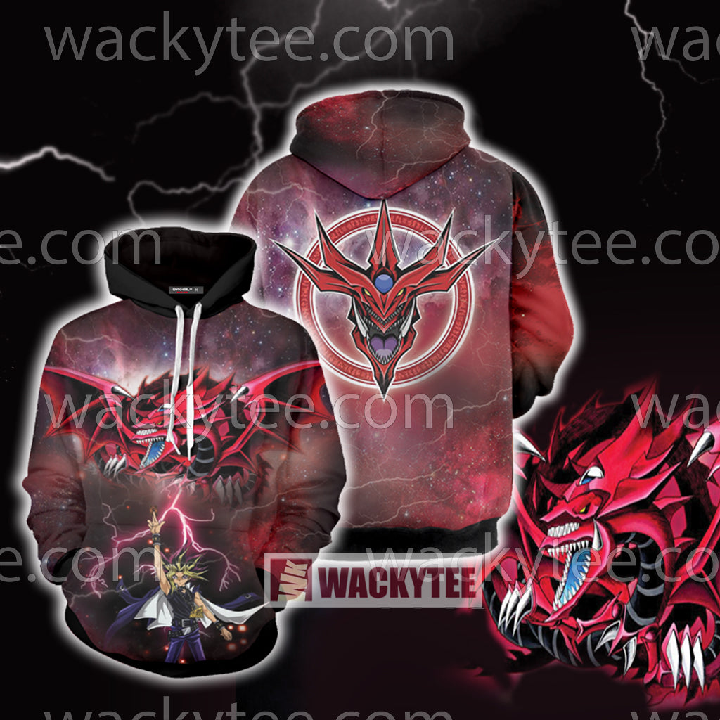 Yu Gi Oh! Yami Yugi And Slifer The Sky Dragon 3D T-shirt Hoodie