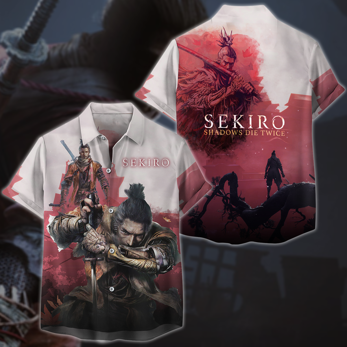 Sekiro: Shadows Die Twice Video Game 3D All Over Printed T-shirt Tank Top Zip Hoodie Pullover Hoodie Hawaiian Shirt Beach Shorts Jogger Hawaiian Shirt