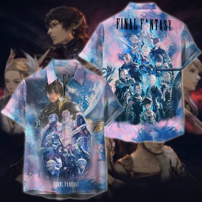 Final Fantasy XIV Video Game 3D All Over Print T-shirt Tank Top Zip Hoodie Pullover Hoodie Hawaiian Shirt Beach Shorts Jogger Hawaiian Shirt