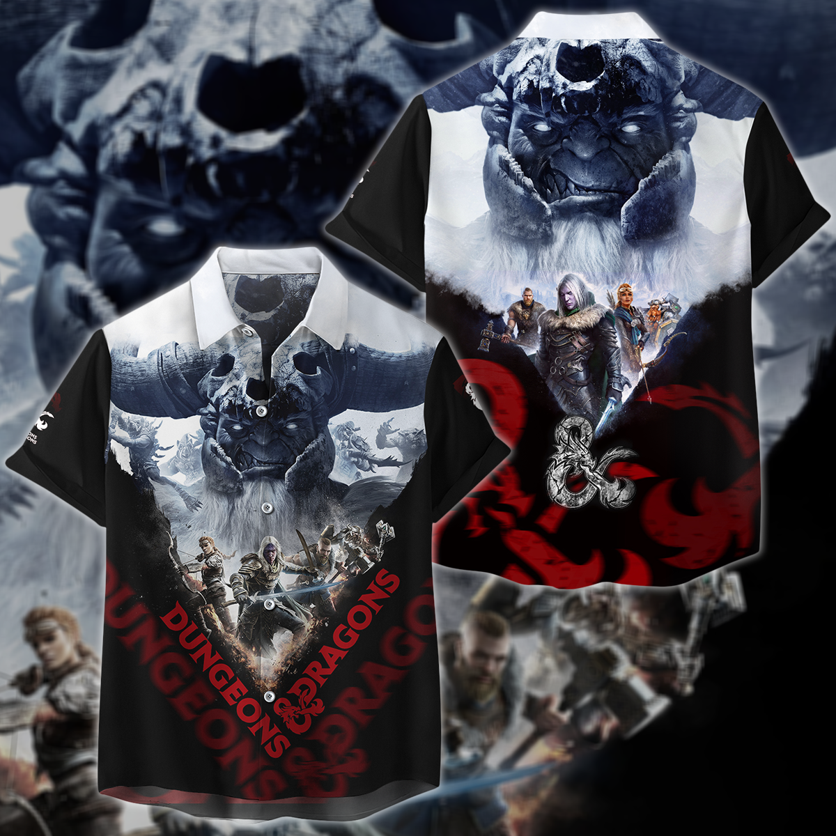 Dungeons And Dragons Video Game 3D All Over Print T-shirt Tank Top Zip Hoodie Pullover Hoodie Hawaiian Shirt Beach Shorts Jogger Hawaiian Shirt