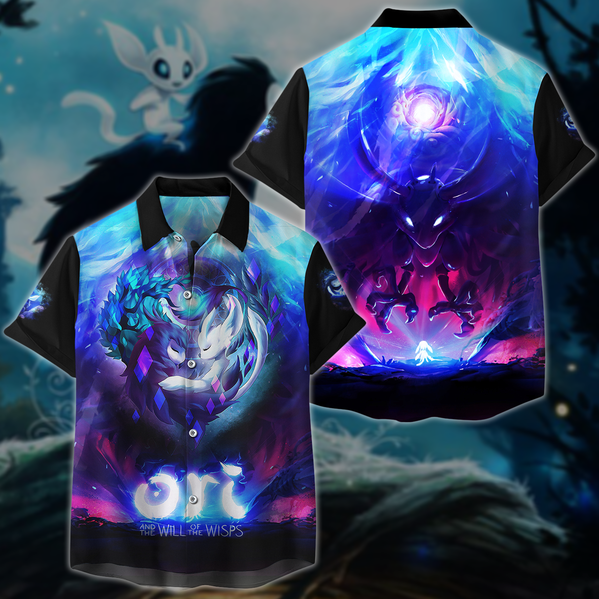 Ori and the Will of the Wisps Video Game 3D All Over Printed T-shirt Tank Top Zip Hoodie Pullover Hoodie Hawaiian Shirt Beach Shorts Jogger Hawaiian Shirt