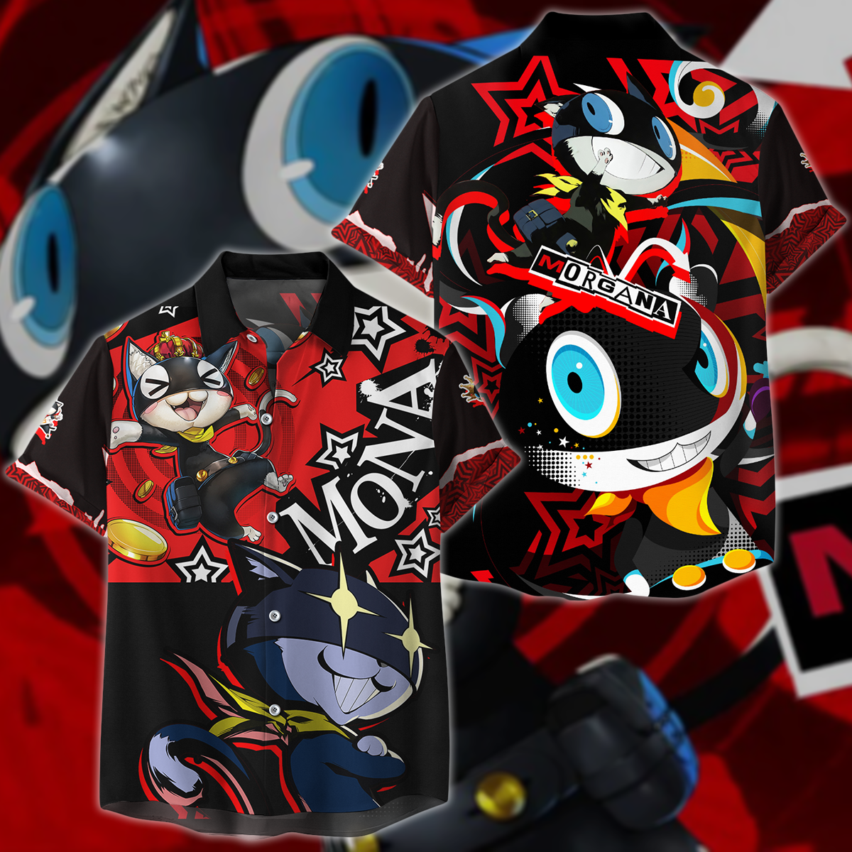 Persona 5 Strikers Morgana Video Game 3D All Over Print T-shirt Tank Top Zip Hoodie Pullover Hoodie Hawaiian Shirt Beach Shorts Jogger Hawaiian Shirt