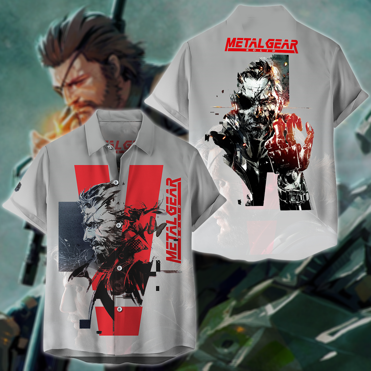 Metal Gear Solid Video Game 3D All Over Print T-shirt Tank Top Zip Hoodie Pullover Hoodie Hawaiian Shirt Beach Shorts Jogger Hawaiian Shirt