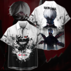 Tokyo Ghoul Anime Anime Manga 3D All Over Printed T-shirt Tank Top Zip Hoodie Pullover Hoodie Hawaiian Shirt Beach Shorts Jogger Hawaiian Shirt S 