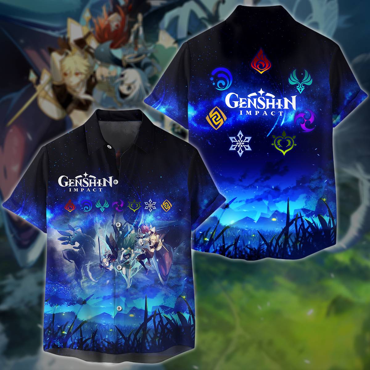 Genshin Impact Video Game 3D All Over Printed T-shirt Tank Top Zip Hoodie Pullover Hoodie Hawaiian Shirt Beach Shorts Jogger Hawaiian Shirt