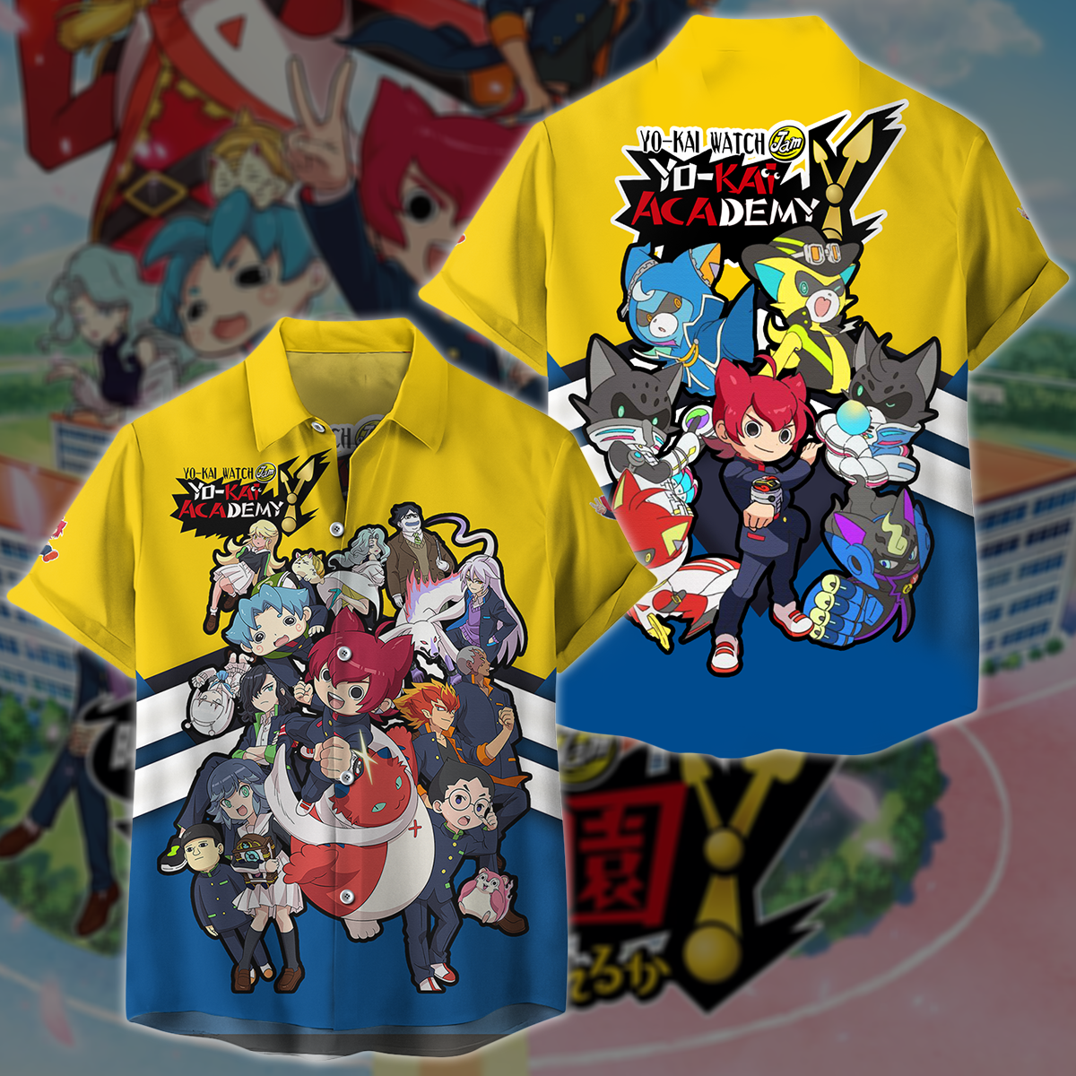 Yo-kai Watch Jam: Yo-kai Academy Y Video Game 3D All Over Printed T-shirt Tank Top Zip Hoodie Pullover Hoodie Hawaiian Shirt Beach Shorts Jogger Hawaiian Shirt