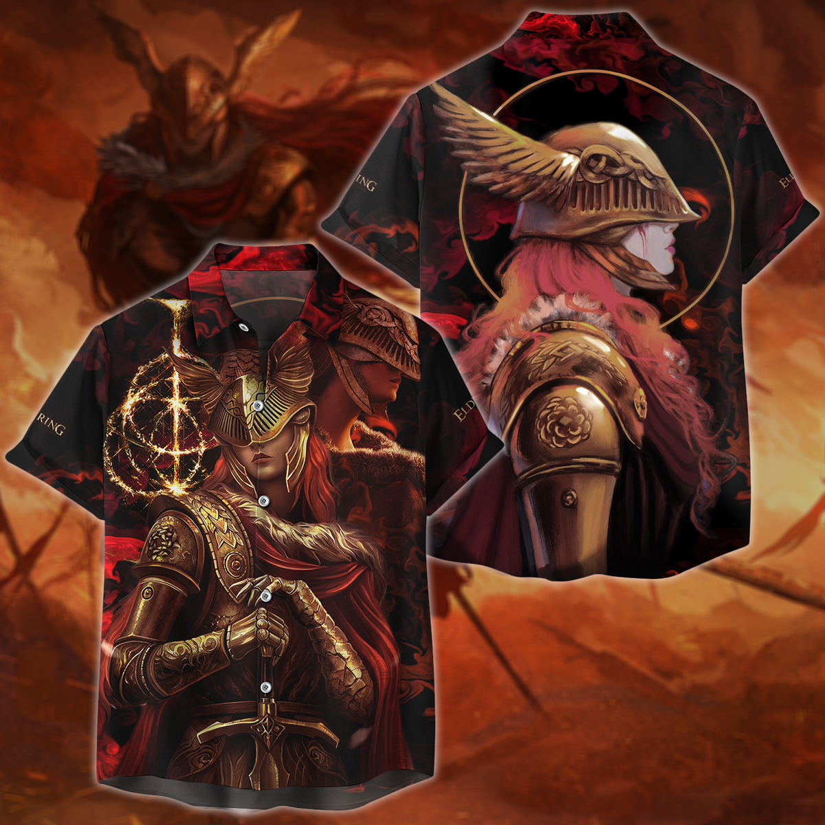 Elden Ring Malenia Blade of Miquella Video Game 3D All Over Print T-shirt Tank Top Zip Hoodie Pullover Hoodie Hawaiian Shirt Beach Shorts Jogger Hawaiian Shirt
