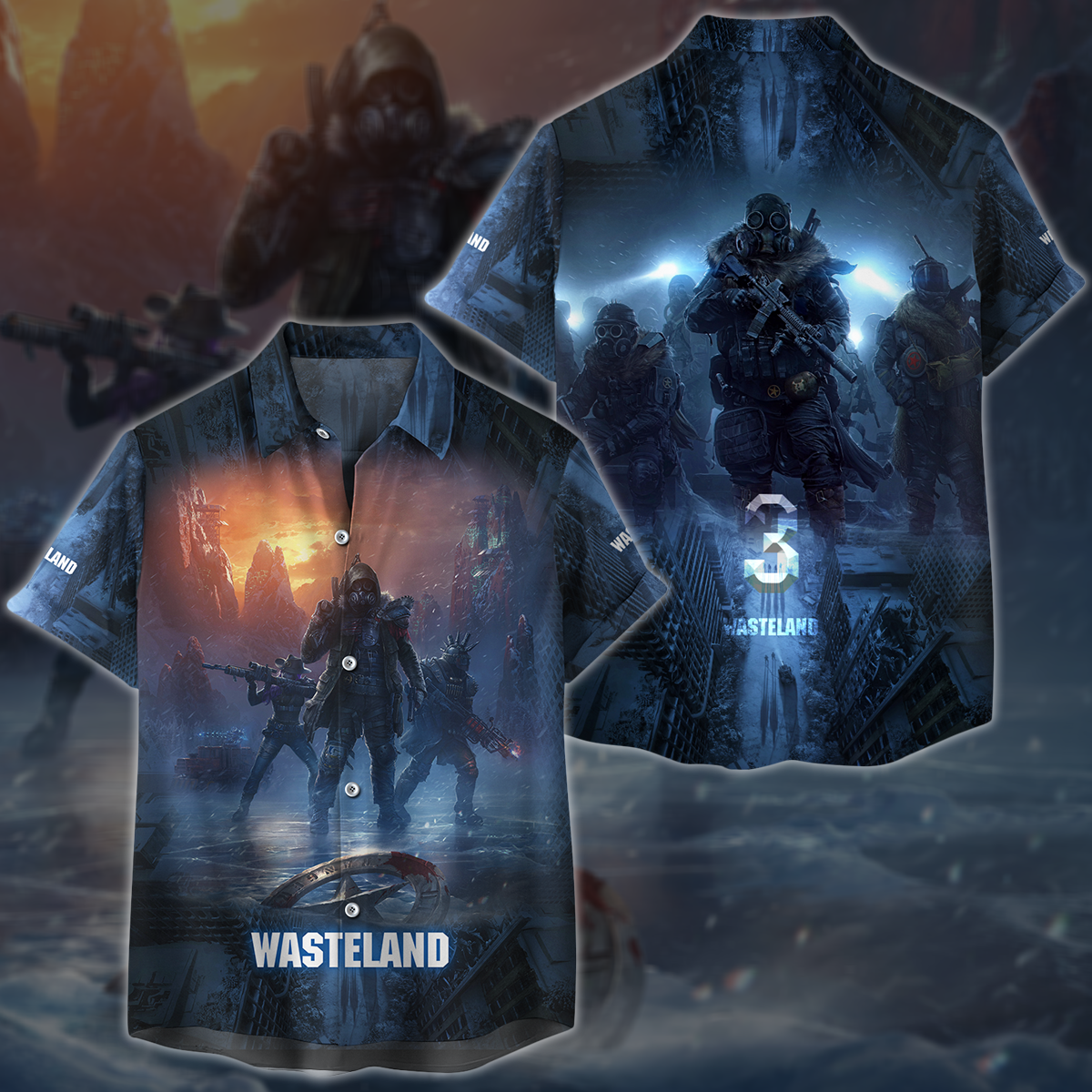 Wasteland 3 Video Game 3D All Over Printed T-shirt Tank Top Zip Hoodie Pullover Hoodie Hawaiian Shirt Beach Shorts Jogger Hawaiian Shirt