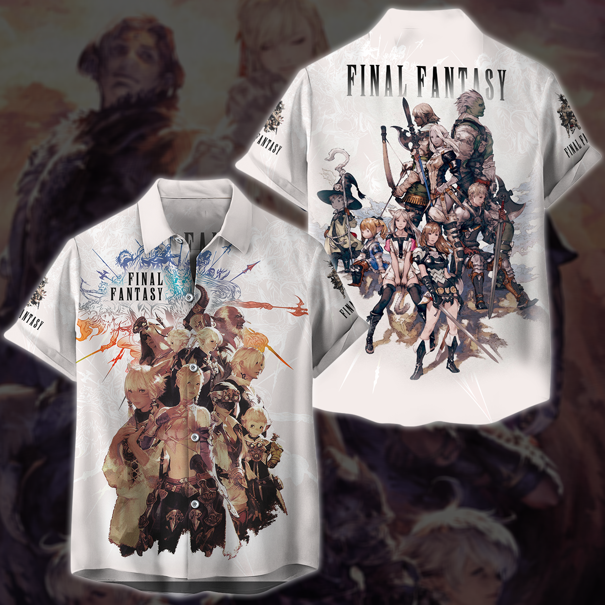 Final Fantasy XIV Video Game 3D All Over Print T-shirt Tank Top Zip Hoodie Pullover Hoodie Hawaiian Shirt Beach Shorts Jogger Hawaiian Shirt