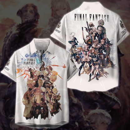Final Fantasy XIV Video Game 3D All Over Print T-shirt Tank Top Zip Hoodie Pullover Hoodie Hawaiian Shirt Beach Shorts Jogger Hawaiian Shirt
