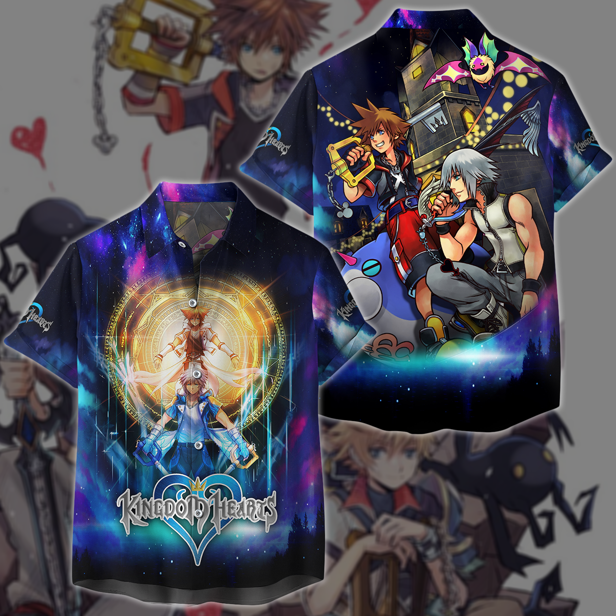 Kingdom Hearts Sora & Riku Video Game 3D All Over Printed T-shirt Tank Top Zip Hoodie Pullover Hoodie Hawaiian Shirt Beach Shorts Jogger Hawaiian Shirt