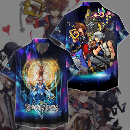 Kingdom Hearts Sora & Riku Video Game 3D All Over Printed T-shirt Tank Top Zip Hoodie Pullover Hoodie Hawaiian Shirt Beach Shorts Jogger Hawaiian Shirt