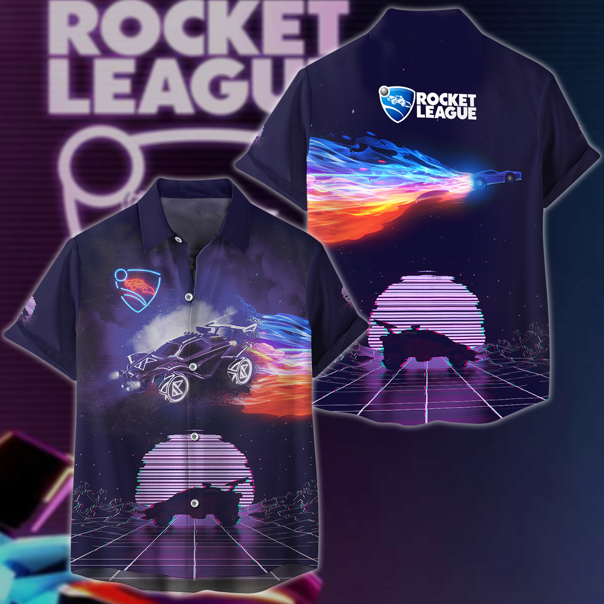 Rocket League Video Game 3D All Over Print T-shirt Tank Top Zip Hoodie Pullover Hoodie Hawaiian Shirt Beach Shorts Jogger Hawaiian Shirt